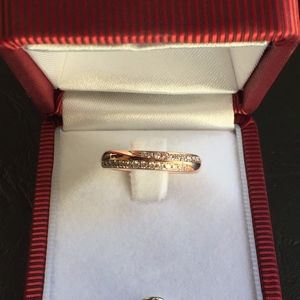 Christian Bauer 14K Red Gold Diamond Band